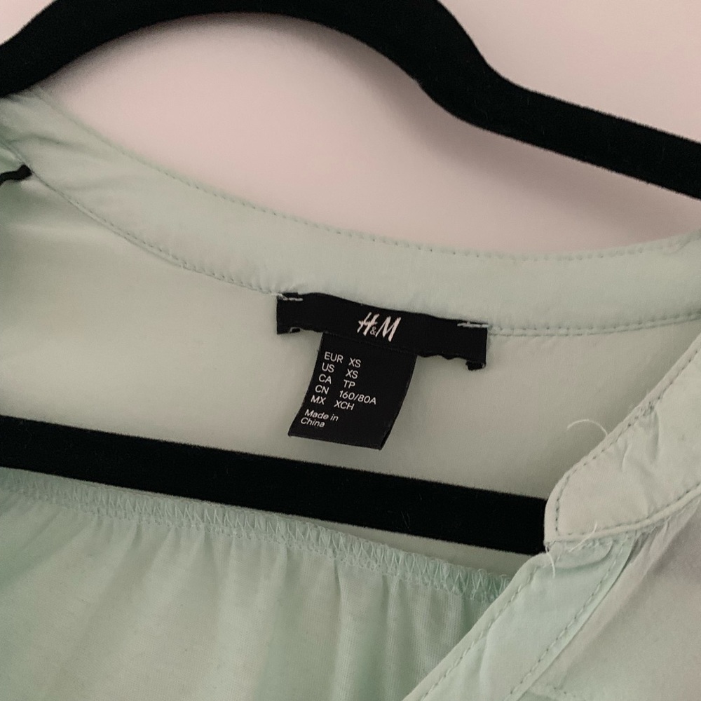 Pastel Teal Mint Blouse - Picture 2 of 2